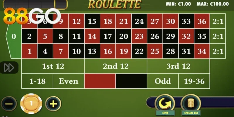 Các loại cược trong Roulette 88go mà anh em cần nắm rõ