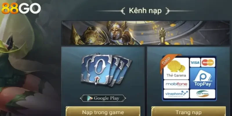 Nạp thẻ garena 88go nhanh chóng và hướng dẫn chi tiết từ A đến Z 3 Hướng dẫn các bước nạp thẻ chuẩn xác trên 88go